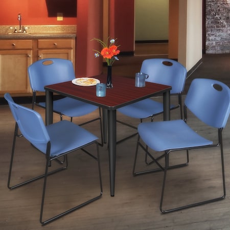 Regency Kahlo Square Table & Chair Sets, 30 W, 30 L, 29 H, Wood, Metal, Polypropylene Top, Mahogany TPL3030MHBK44BE